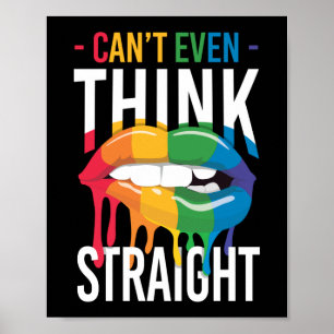 LGBT Pride Rainbow kan niet eens denken aan een re Poster