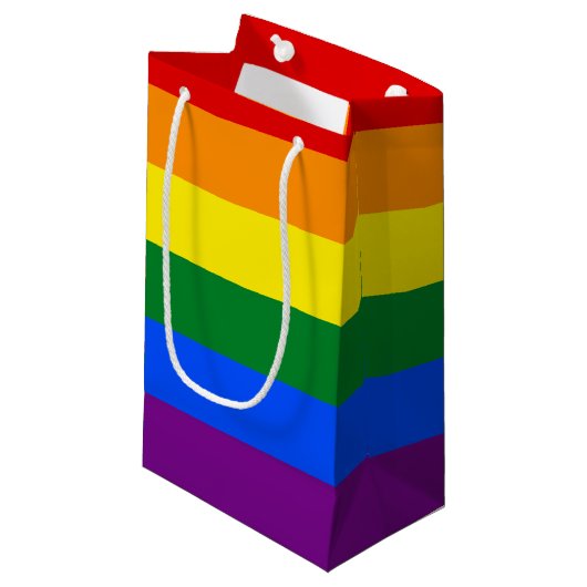 LGBT Pride Rainbow Klein Cadeauzakje (Voorkant Gekanteld)