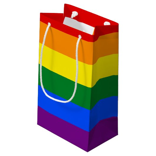 LGBT Pride Rainbow Klein Cadeauzakje (Achterkant Gekanteld)
