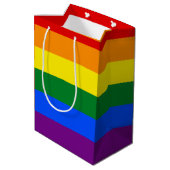 LGBT Pride Rainbow Medium Cadeauzakje (Achterkant Gekanteld)