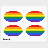 LGBT Pride Rainbow Ovale Sticker (Vel)