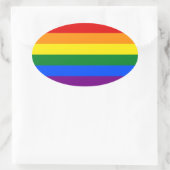 LGBT Pride Rainbow Ovale Sticker (Tas)