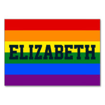 LGBT Pride Rainbow Place Card