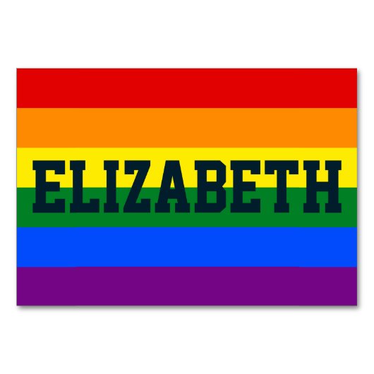 LGBT Pride Rainbow Place Card Kaart (Achterkant)