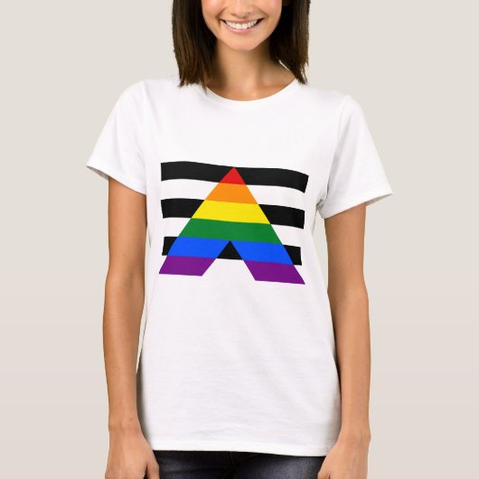 LGBT Pride Rainbow Proud Ally T-shirt (Voorkant)