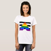 LGBT Pride Rainbow Proud Ally T-shirt (Voorkant volledig)