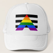LGBT Pride Rainbow Proud Ally Trucker Pet (Voorkant)