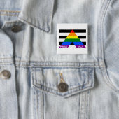 LGBT Pride Rainbow Proud Ally Vierkante Button 5,1 Cm (In situ)