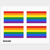 LGBT Pride Rainbow Rechthoekige Sticker (Vel)