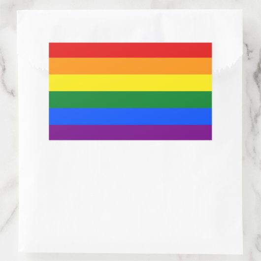 LGBT Pride Rainbow Rechthoekige Sticker (Tas)