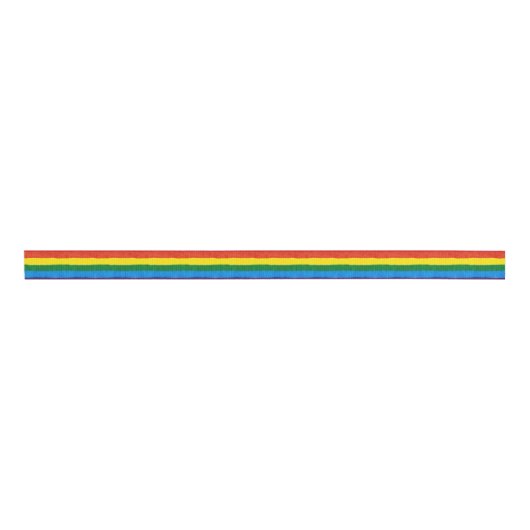LGBT Pride Rainbow Ribbon Grosgrain Lint (Voorkant)