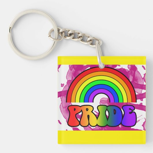LGBT Pride Rainbow Sleutelhanger (voorkant)