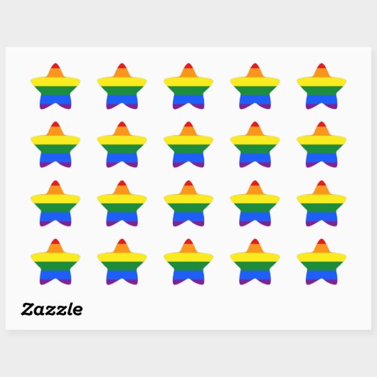 LGBT Pride Rainbow Ster Sticker (Vel)