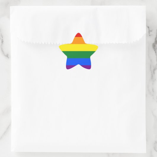 LGBT Pride Rainbow Ster Sticker (Tas)