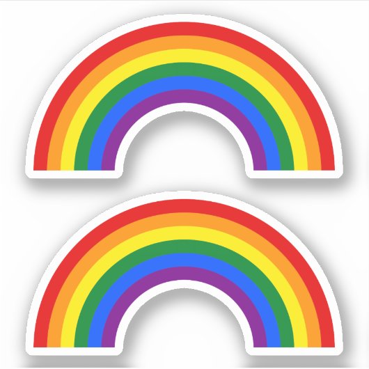 LGBT Pride Rainbow Sticker (Voorkant)