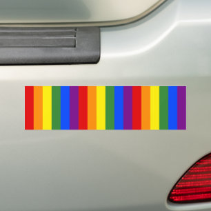 LGBT Pride Rainbow Stripe Patroon Bumpersticker
