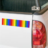 LGBT Pride Rainbow Stripe Patroon Bumpersticker (Op Truck)