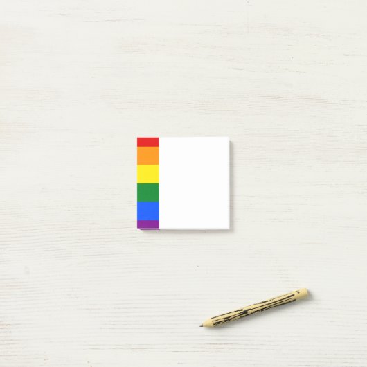 LGBT Pride Rainbow Stripe Post-it Notes (Op bureau)