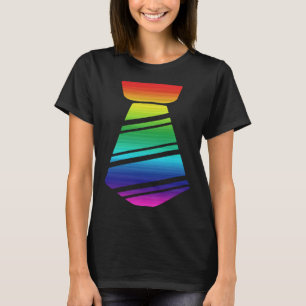 LGBT Pride Rainbow Stropdas Lesbian Gay Human Righ T-shirt