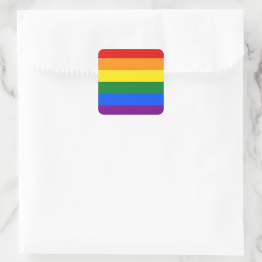LGBT Pride Rainbow Vierkante Sticker (Tas)