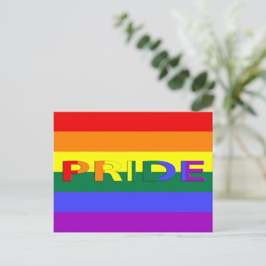 LGBT Pride Rainbow-vlag Briefkaart (Staand voorkant)