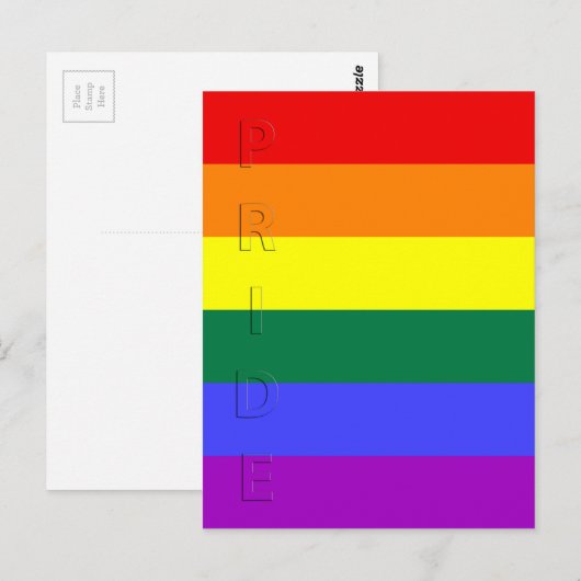 LGBT Pride Rainbow-vlag Briefkaart (Voorkant / Achterkant)