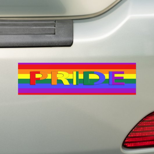 LGBT Pride Rainbow-vlag Bumpersticker (Op auto)