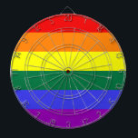 LGBT Pride Rainbow-vlag Dartbord<br><div class="desc">Dit product heeft regenboogkleuren die de LGBT-gemeenschap vertegenwoordigen. Het ziet er geweldig uit op elk item. ⭐PERSONALISEER deze sjabloon met uw kunstwerk. ⭐Bewerk het verder om meer wijzigingen aan te brengen. ⭐BRENG dit ontwerp over op elk product. Bezoek al mijn winkels op bit.ly/SandyspiderStores (knippen en plakken).</div>
