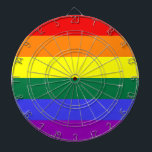 LGBT Pride Rainbow-vlag Dartbord<br><div class="desc">Dit product heeft regenboogkleuren die de LGBT-gemeenschap vertegenwoordigen. Het ziet er geweldig uit op elk item. ⭐PERSONALISEER deze sjabloon met uw kunstwerk. ⭐Bewerk het verder om meer wijzigingen aan te brengen. ⭐BRENG dit ontwerp over op elk product. Bezoek al mijn winkels op bit.ly/SandyspiderStores (knippen en plakken).</div>