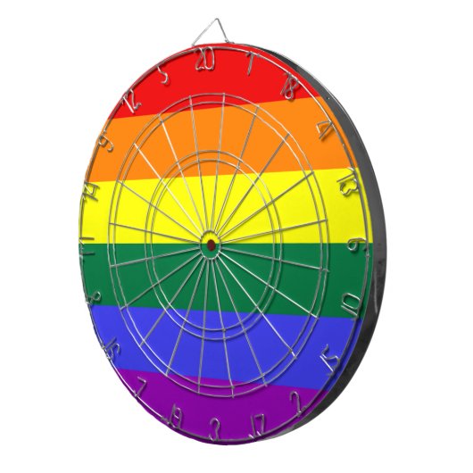 LGBT Pride Rainbow-vlag Dartbord (Voorkant Rechts)