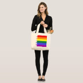 LGBT Pride Rainbow-vlag Grote Tote Bag (Voorkant (model))