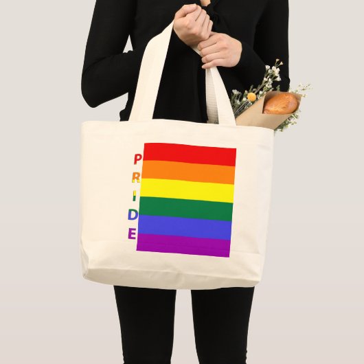 LGBT Pride Rainbow-vlag Grote Tote Bag (Voorkant (product))