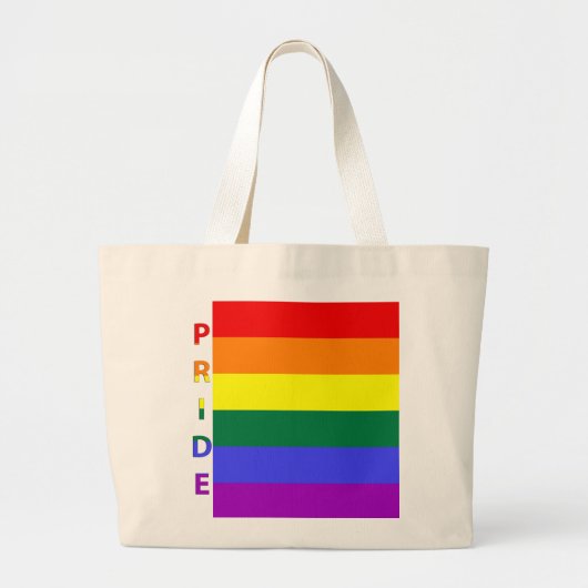 LGBT Pride Rainbow-vlag Grote Tote Bag (Voorkant)