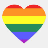 LGBT Pride Rainbow-vlag Hart Sticker (Voorkant)