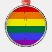 LGBT Pride Rainbow-vlag Metalen Ornament (Voorkant)