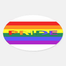 LGBT Pride Rainbow-vlag Ovale Sticker