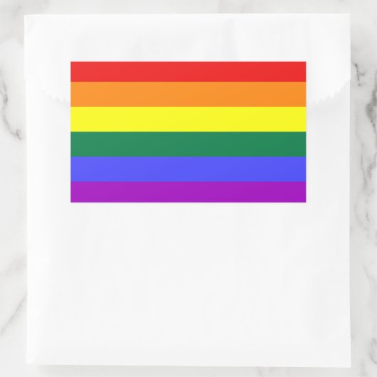 LGBT Pride Rainbow-vlag Rechthoekige Sticker (Tas)