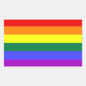 LGBT Pride Rainbow-vlag Rechthoekige Sticker (Voorkant)