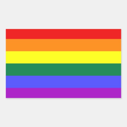 LGBT Pride Rainbow-vlag Rechthoekige Sticker (Voorkant)