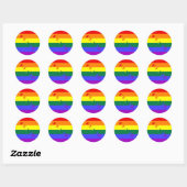LGBT Pride Rainbow-vlag Ronde Sticker (Vel)