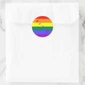 LGBT Pride Rainbow-vlag Ronde Sticker (Tas)