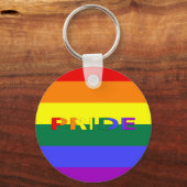 LGBT Pride Rainbow-vlag Sleutelhanger (Voorkant)