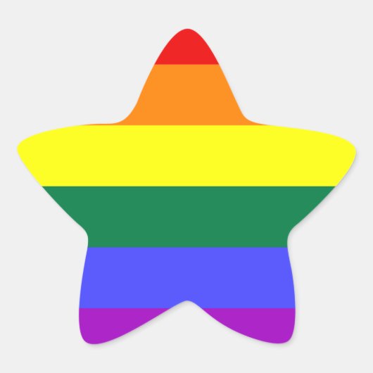 LGBT Pride Rainbow-vlag Ster Sticker (Voorkant)