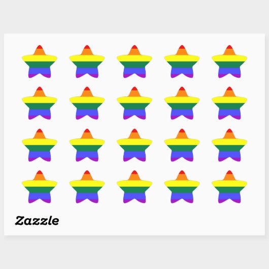 LGBT Pride Rainbow-vlag Ster Sticker (Vel)