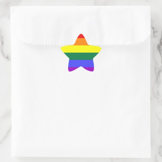 LGBT Pride Rainbow-vlag Ster Sticker (Tas)