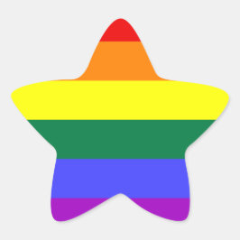 LGBT Pride Rainbow-vlag Ster Sticker