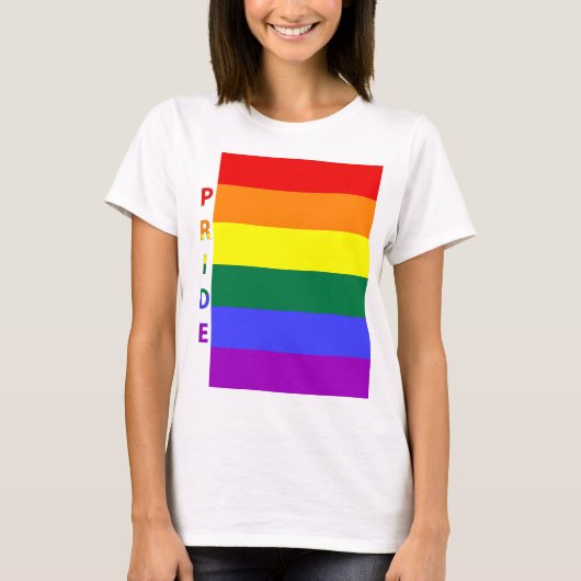 LGBT Pride Rainbow-vlag T-shirt (Voorkant)