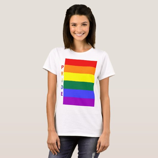 LGBT Pride Rainbow-vlag T-shirt (Voorkant volledig)