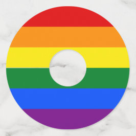 LGBT Pride Rainbow Wijnglaslabel