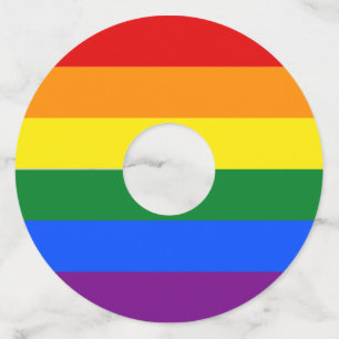 LGBT Pride Rainbow Wijnglaslabel